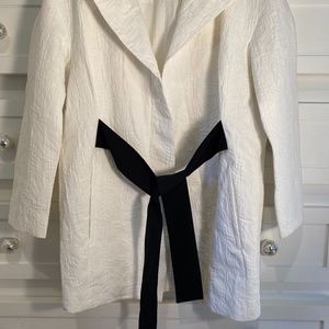 ZARA XS White Wrap Dress/ Blazer